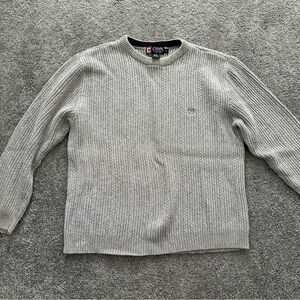 Chaps Mens Gray Crewneck Sweater